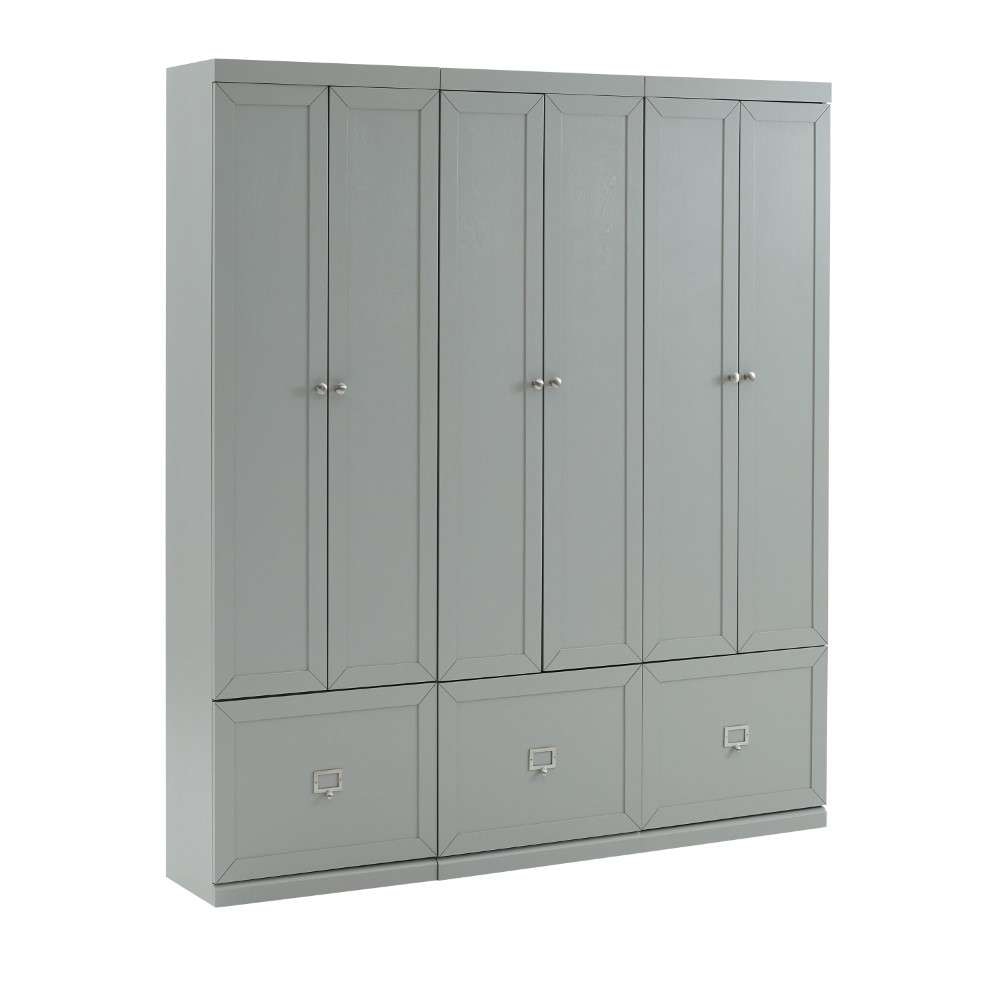 Crosley Furniture - Harper 3Pc Entryway Set Gray - 3 Pantry Closets - KF31010GY veiw 4