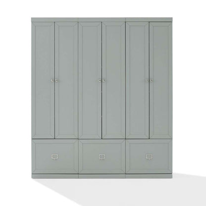 Crosley Furniture - Harper 3Pc Entryway Set Gray - 3 Pantry Closets - KF31010GY veiw 9
