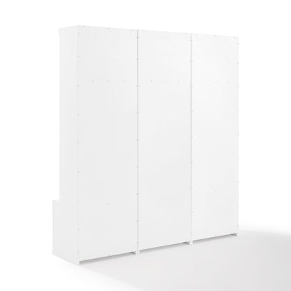 Crosley Furniture - Harper 3 Piece Entryway Set White - 3 Hall Trees - KF31008WH veiw 4