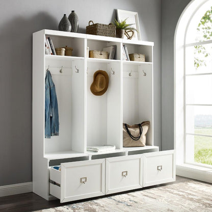 Crosley Furniture - Harper 3 Piece Entryway Set White - 3 Hall Trees - KF31008WH veiw 9