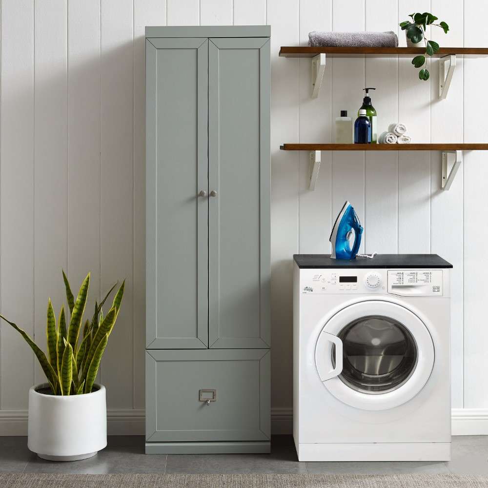 Crosley Furniture - Harper Convertible Pantry Closet Gray - CF6026-GY veiw 7