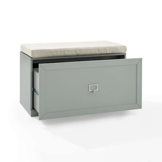 Crosley Furniture - Harper Entryway Bench Gray/Creme - CF6027-GY veiw 1