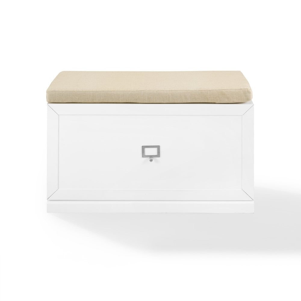 Crosley Furniture - Harper Entryway Bench White/Tan - CF6027-WH veiw 2