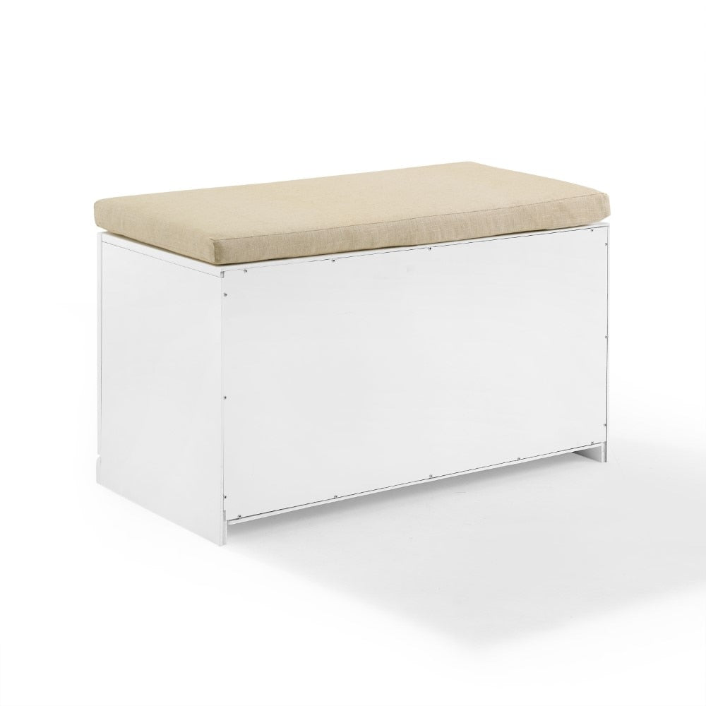 Crosley Furniture - Harper Entryway Bench White/Tan - CF6027-WH veiw 4