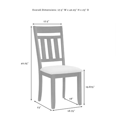 Crosley Furniture - Hayden 2 Piece Dining Chair Set Slate - 2 Slat Back Chairs - CF8020-SL veiw 7