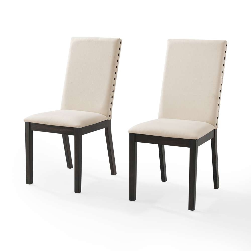 Crosley Furniture - Hayden 2Pc Upholstered Chair Set Slate - 2 Upholstered Chairs - CF501519-SL veiw 3