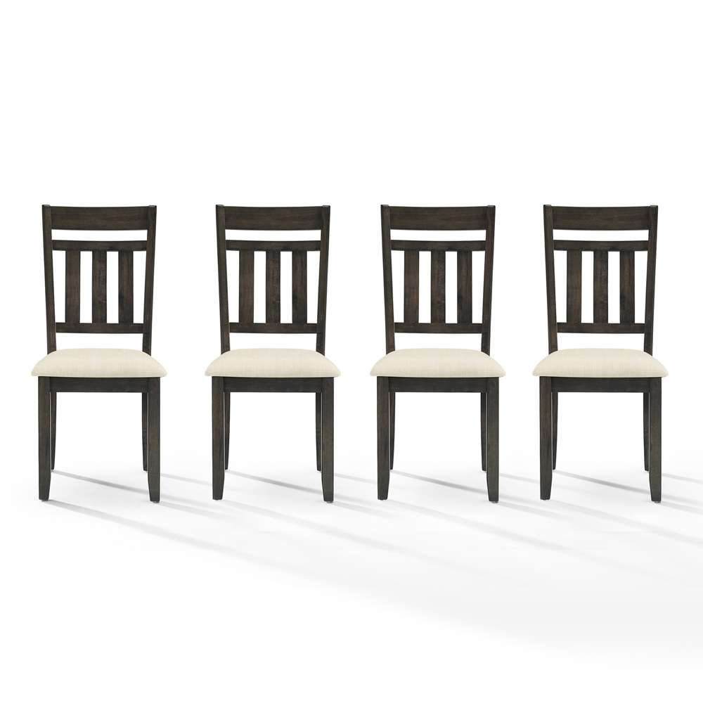 Crosley Furniture - Hayden 4-Piece Slat Back Dining Chair Set Slate/Creme - 4 Chairs - KF13079SL veiw 4