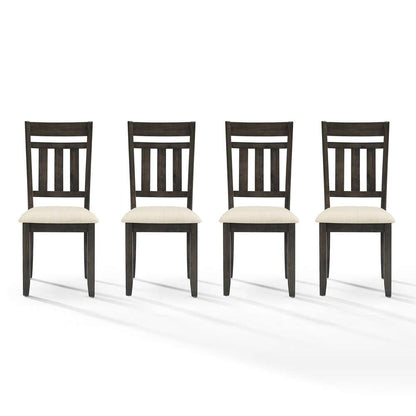 Crosley Furniture - Hayden 4-Piece Slat Back Dining Chair Set Slate/Creme - 4 Chairs - KF13079SL veiw 4