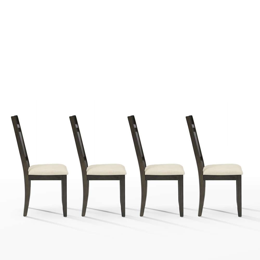 Crosley Furniture - Hayden 4-Piece Slat Back Dining Chair Set Slate/Creme - 4 Chairs - KF13079SL veiw 5