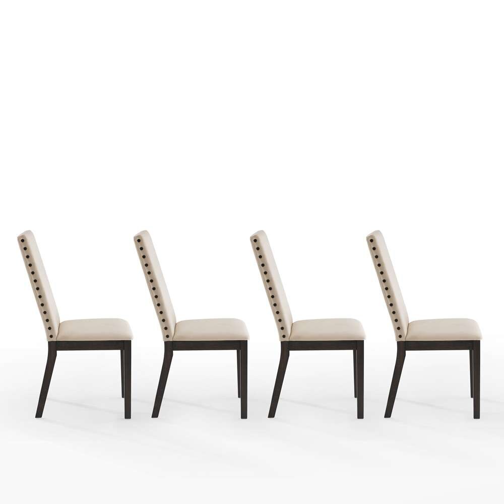 Crosley Furniture - Hayden 4-Piece Upholstered Dining Chair Set Slate/Creme - 4 Chairs - KF13078SL veiw 5