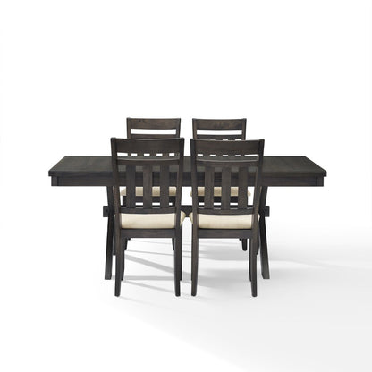Crosley Furniture - Hayden 5 Piece Dining Set Slate - Table & 4 Slat Back Chairs - KF13026SL view 2