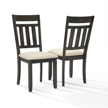 Crosley Furniture - Hayden 5 Piece Round Dining Set Slate - Table & 4 Slat Back Chairs - KF13027SL veiw 3