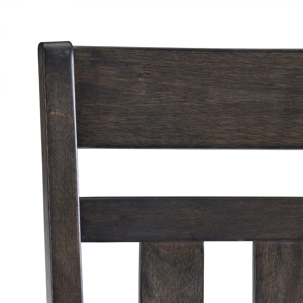 Crosley Furniture - Hayden 5 Piece Round Dining Set Slate - Table & 4 Slat Back Chairs - KF13027SL veiw 6