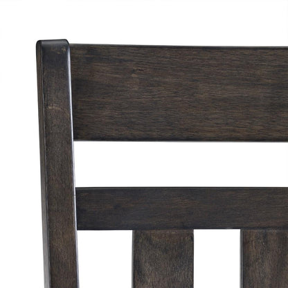 Crosley Furniture - Hayden 5 Piece Round Dining Set Slate - Table & 4 Slat Back Chairs - KF13027SL veiw 6