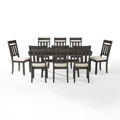 Crosley Furniture - Hayden 9 Piece Dining Set Slate - Table & 8 Slat Back Chairs - KF13022SL veiw 2