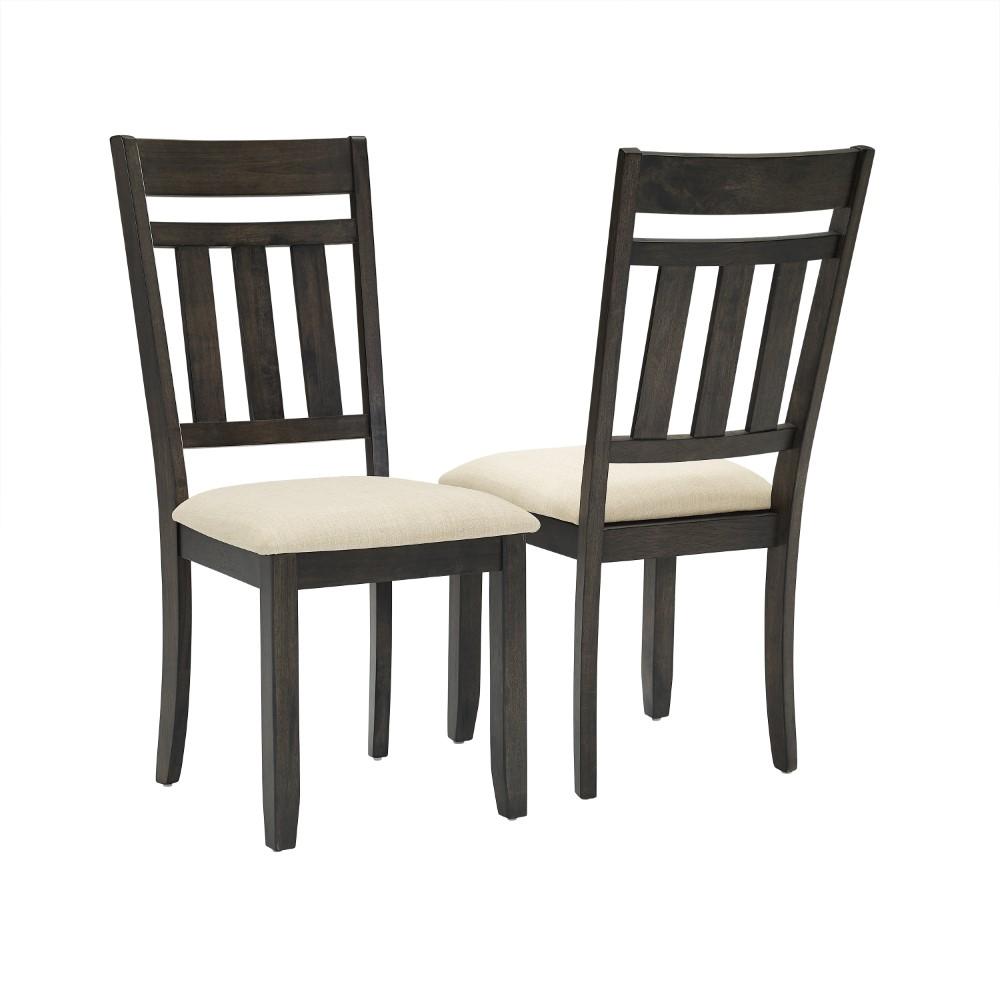 Crosley Furniture - Hayden 9 Piece Dining Set Slate - Table & 8 Slat Back Chairs - KF13022SL veiw 3