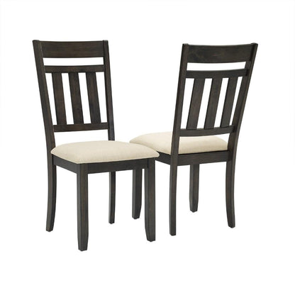 Crosley Furniture - Hayden 9 Piece Dining Set Slate - Table & 8 Slat Back Chairs - KF13022SL veiw 3