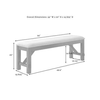 Crosley Furniture - Hayden Dining Bench Slate - CF8021-SL veiw 4