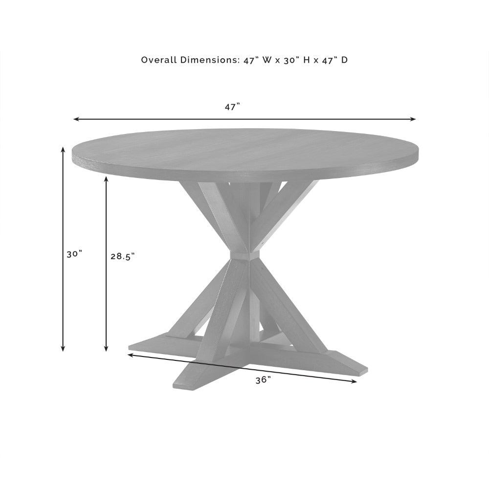 Crosley Furniture - Hayden Round Dining Table Slate - CF2011-SL veiw 3