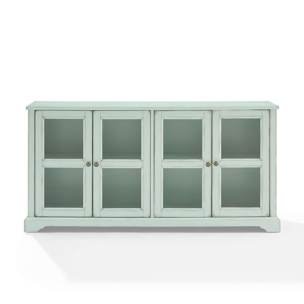 Crosley Furniture - Holbrook Glass Door Sideboard Distressed Seafoam Blue - CF4221-BL veiw 6