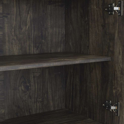 Crosley Furniture - Jacobsen 2Pc Etagere Set Brown Ash/Matte Black - 2 Large Etageres - KF13090BR veiw 6