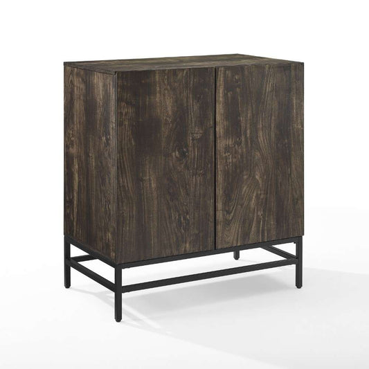 Crosley Furniture - Jacobsen Bar Cabinet Brown Ash/Matte Black - CF4011-BR veiw 1