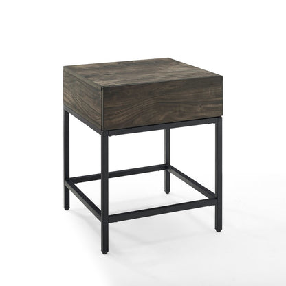 Crosley Furniture - Jacobsen End Table Brown Ash/Matte Black - CF1314-BR veiw 1