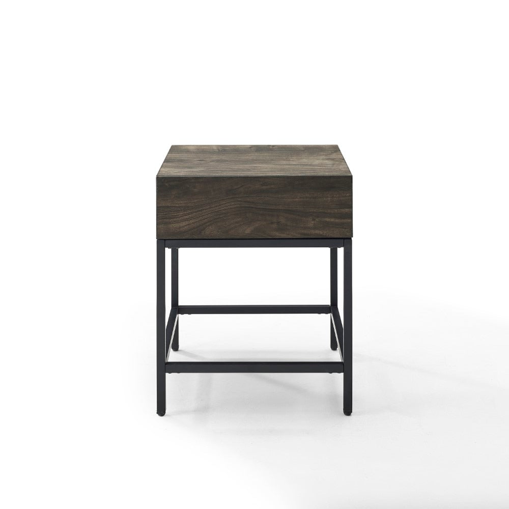 Crosley Furniture - Jacobsen End Table Brown Ash/Matte Black - CF1314-BR veiw 2
