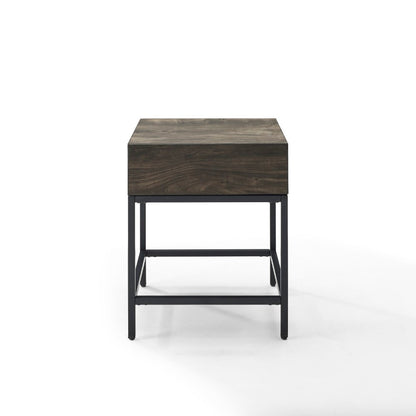 Crosley Furniture - Jacobsen End Table Brown Ash/Matte Black - CF1314-BR veiw 2