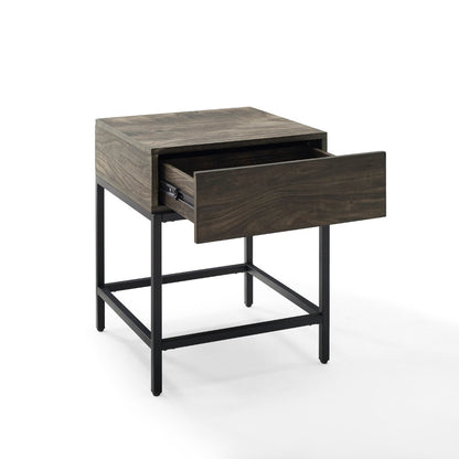 Crosley Furniture - Jacobsen End Table Brown Ash/Matte Black - CF1314-BR veiw 3