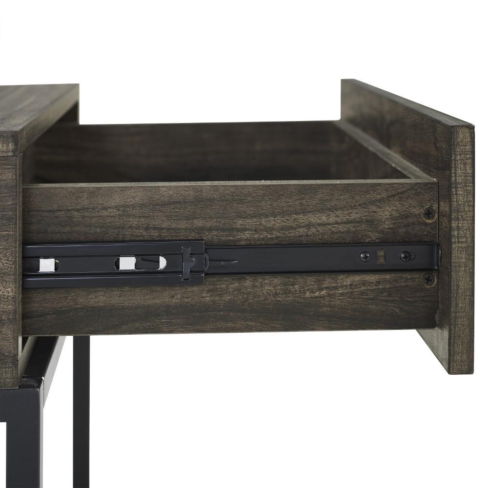 Crosley Furniture - Jacobsen End Table Brown Ash/Matte Black - CF1314-BR veiw 5