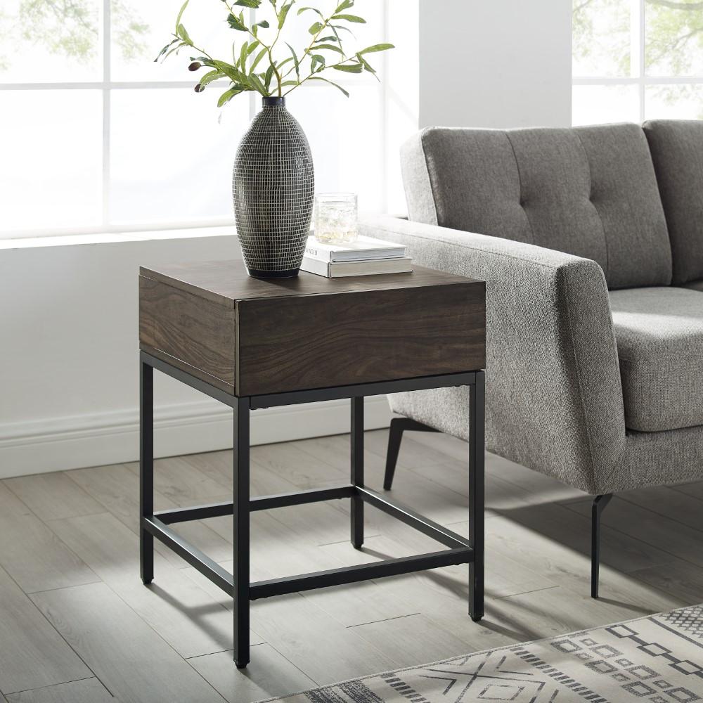 Crosley Furniture - Jacobsen End Table Brown Ash/Matte Black - CF1314-BR veiw 8