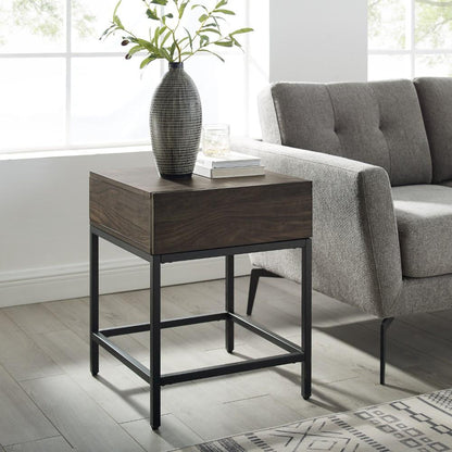 Crosley Furniture - Jacobsen End Table Brown Ash/Matte Black - CF1314-BR veiw 8