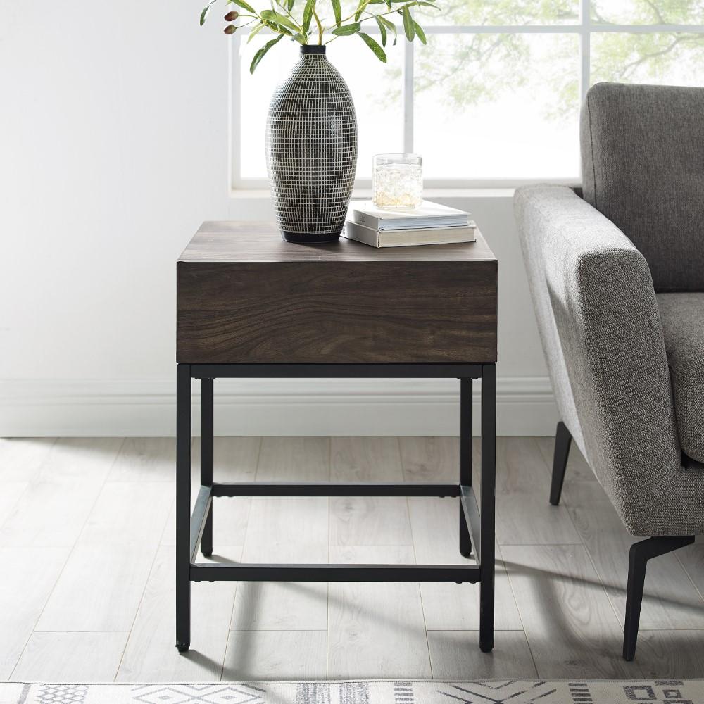 Crosley Furniture - Jacobsen End Table Brown Ash/Matte Black - CF1314-BR veiw 9