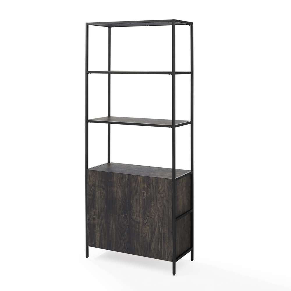 Crosley Furniture - Jacobsen Large Etagere Brown Ash/Matte Black - CF1317-BR view 5