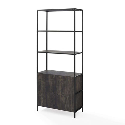 Crosley Furniture - Jacobsen Large Etagere Brown Ash/Matte Black - CF1317-BR veiw 5