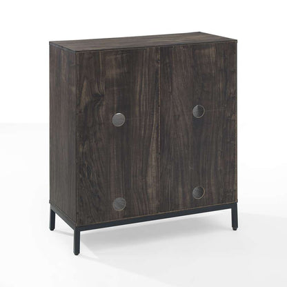 Crosley Furniture - Jacobsen Record Storage Cube Bookcase Brown Ash/Matte Black - CF1315-BR veiw 4