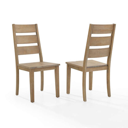 Crosley Furniture - Joanna 2Pc Ladder Back Chair Set Rustic Brown - 2 Ladder Back Chairs - CF501217-RB veiw 2