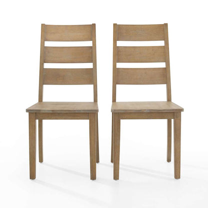 Crosley Furniture - Joanna 2Pc Ladder Back Chair Set Rustic Brown - 2 Ladder Back Chairs - CF501217-RB veiw 4