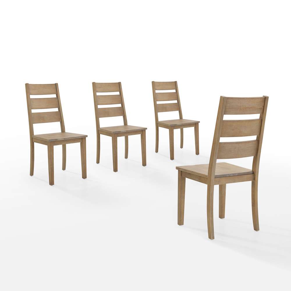 Crosley Furniture - Joanna 4-Piece Ladder Back Dining Chair Set Rustic Brown - 4 Chairs - KF20024RB veiw 1