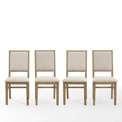 Crosley Furniture - Joanna 4-Piece Upholstered Back Dining Chair Set Rustic Brown/Cream - 4 Chairs - KF20025RB veiw 5