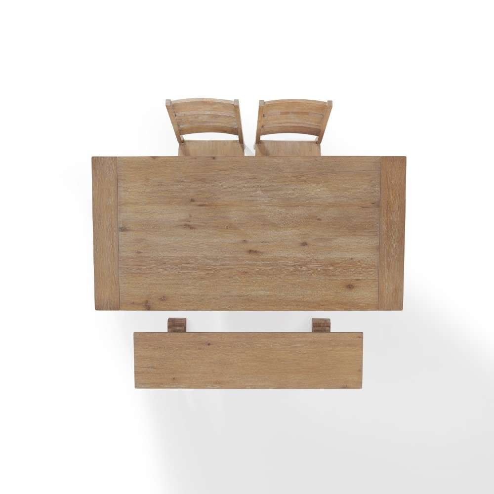Crosley Furniture - Joanna 4Pc Dining Set Rustic Brown - Table, Bench, and 2 Ladder Back Chairs - KF20017RB veiw 8