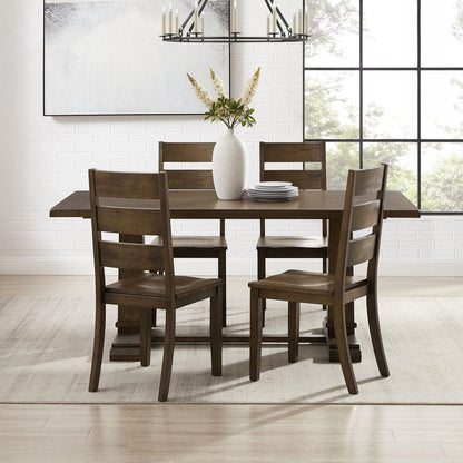 Crosley Furniture - Joanna 5-Piece Dining Table Set For 4 - Table & 4 Ladder-Back Chairs - KF13064DO-DO view 7