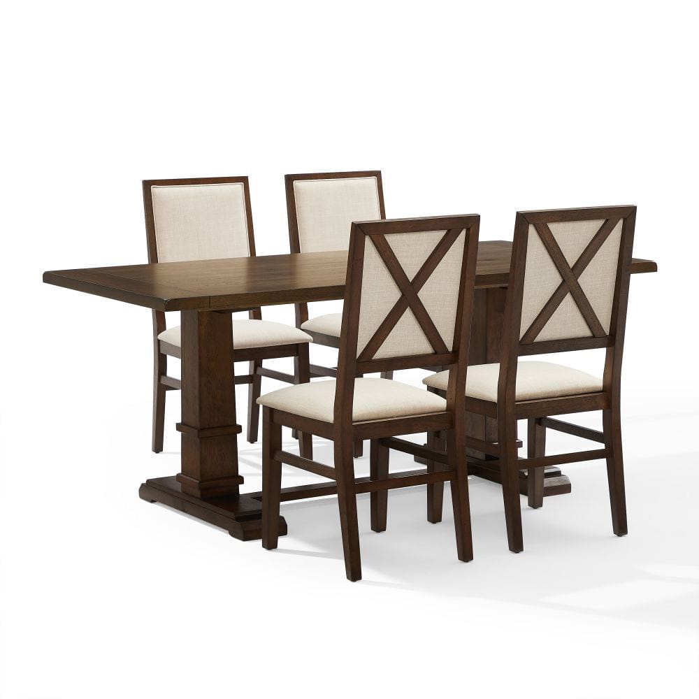 Crosley Furniture - Joanna 5-Piece Dining Table Set For 4 - Table & 4 Upholstered Back Chairs - KF13065DO-DO view 1