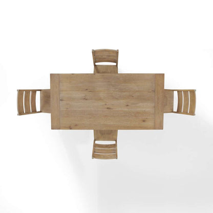 Crosley Furniture - Joanna 5Pc Dining Set Rustic Brown - Table & 4 Ladder Back Chairs - KF13064RB-RB veiw 5