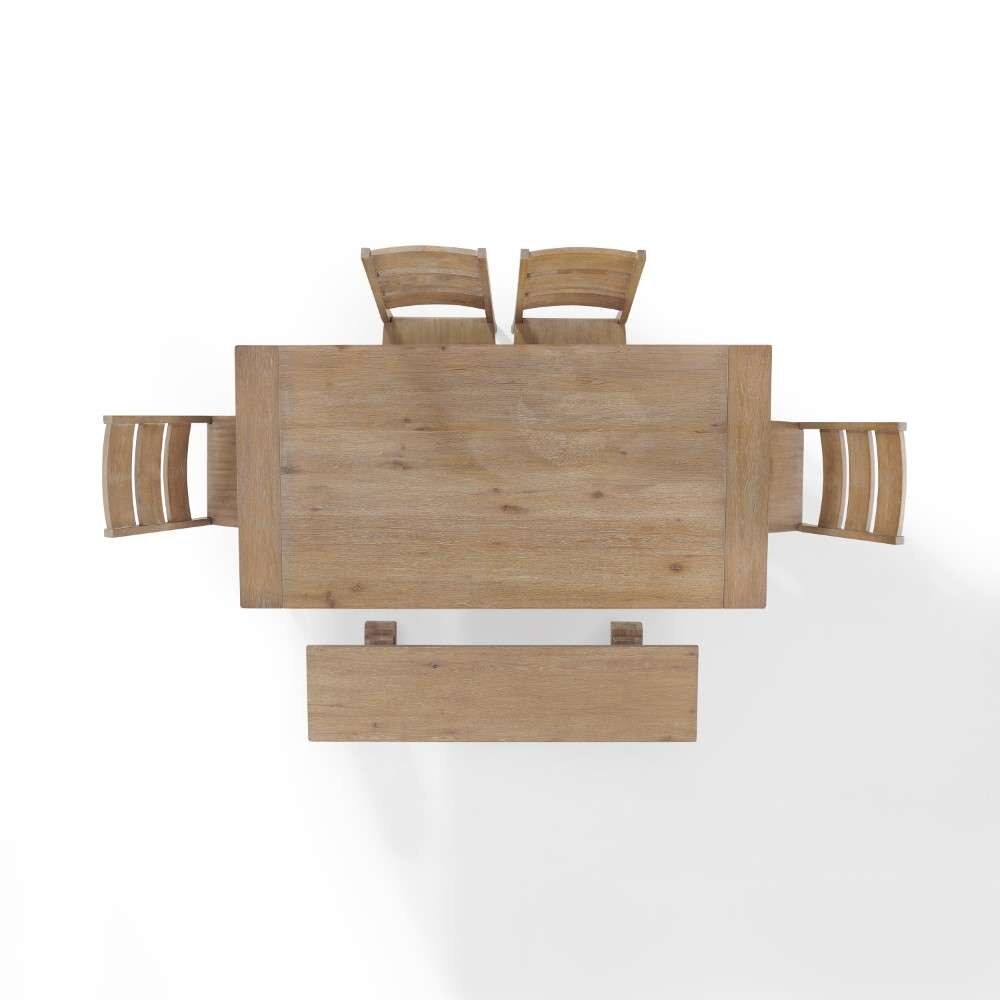 Crosley Furniture - Joanna 6Pc Dining Set Rustic Brown - Table, Bench, and 4 Ladder Back Chairs - KF20020RB veiw 8