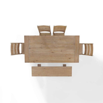 Crosley Furniture - Joanna 6Pc Dining Set Rustic Brown - Table, Bench, and 4 Ladder Back Chairs - KF20020RB veiw 8