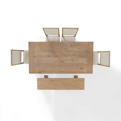 Crosley Furniture - Joanna 6Pc Dining Set Rustic Brown - Table, Bench, and 4 Upholstered Chairs - KF20021RB veiw 9