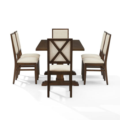 Crosley Furniture - Joanna 7-Piece Dining Table Set For 6 - Table & 6 Upholstered Back Chairs - KF13067DO-DO view 3