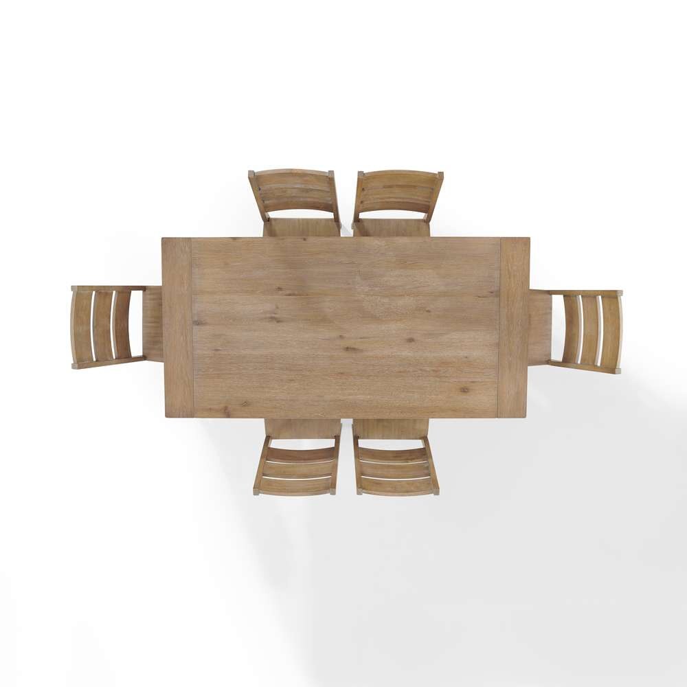 Crosley Furniture - Joanna 7Pc Dining Set Rustic Brown - Table & 6 Ladder Back Chairs - KF13066RB-RB veiw 5